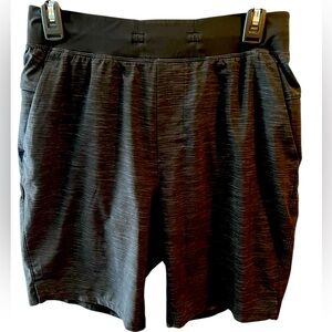 Dark Gray & Lighter Gray Athletic Shorts with a Drawstring Waist by Lululemon. S